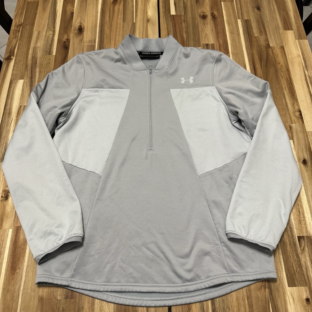 Under Armour Pullover Mens XL Gray‎ 1/2 Zip Lightweight Coldgear Outdoor Golf